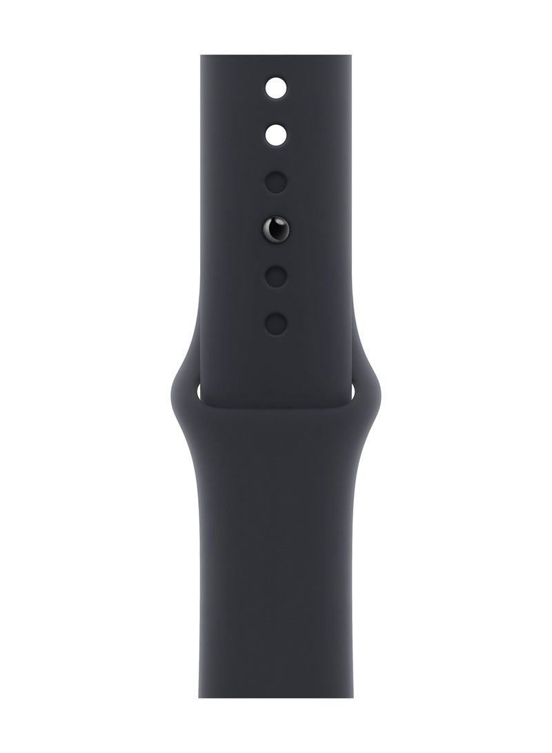 Apple - Watch Series 9 GPS + Cellular 45mm Graphite Stainless Steel Case With Midnight Sport Band - Image 1