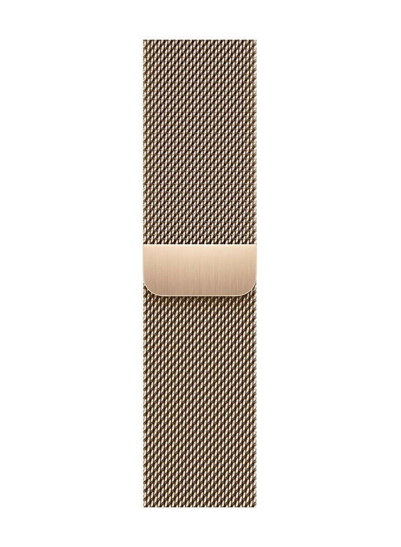 Apple - Watch Series 9 GPS + Cellular 45mm Gold Stainless Steel Case With Gold Milanese Loop - Image 1