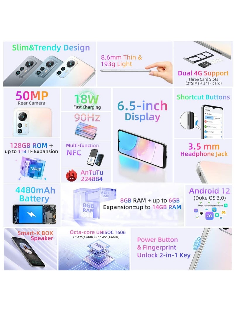 Blackview A85 Dual SIM, 8GB+128GB, 6.5" HD+ 90Hz Screen, 18W Fast Charge, NFC - Image 3