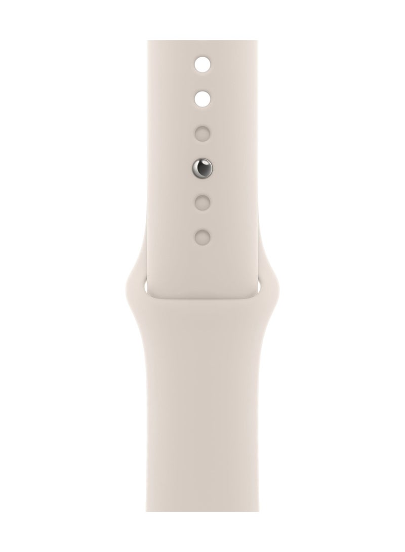 Apple - Watch SE GEN 2 GPS 44mm Starlight Aluminium Case With Starlight Sport Band - Image 1