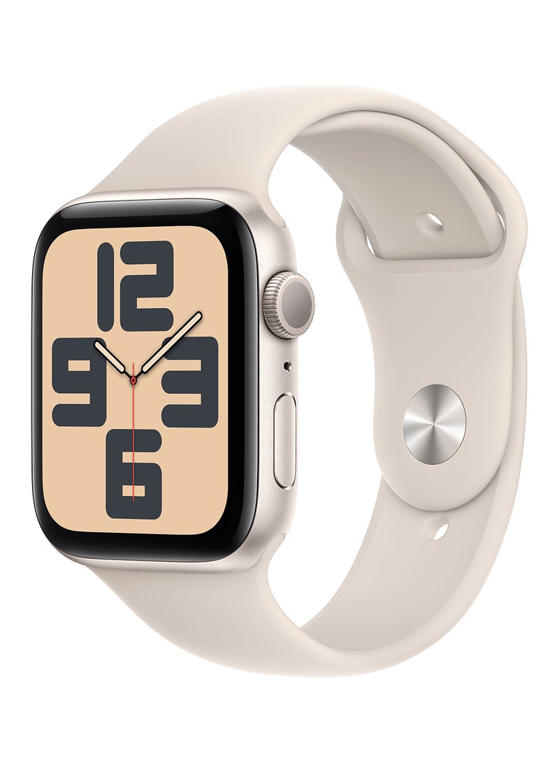 Apple - Watch SE GEN 2 GPS 44mm Starlight Aluminium Case With Starlight Sport Band - Image 1