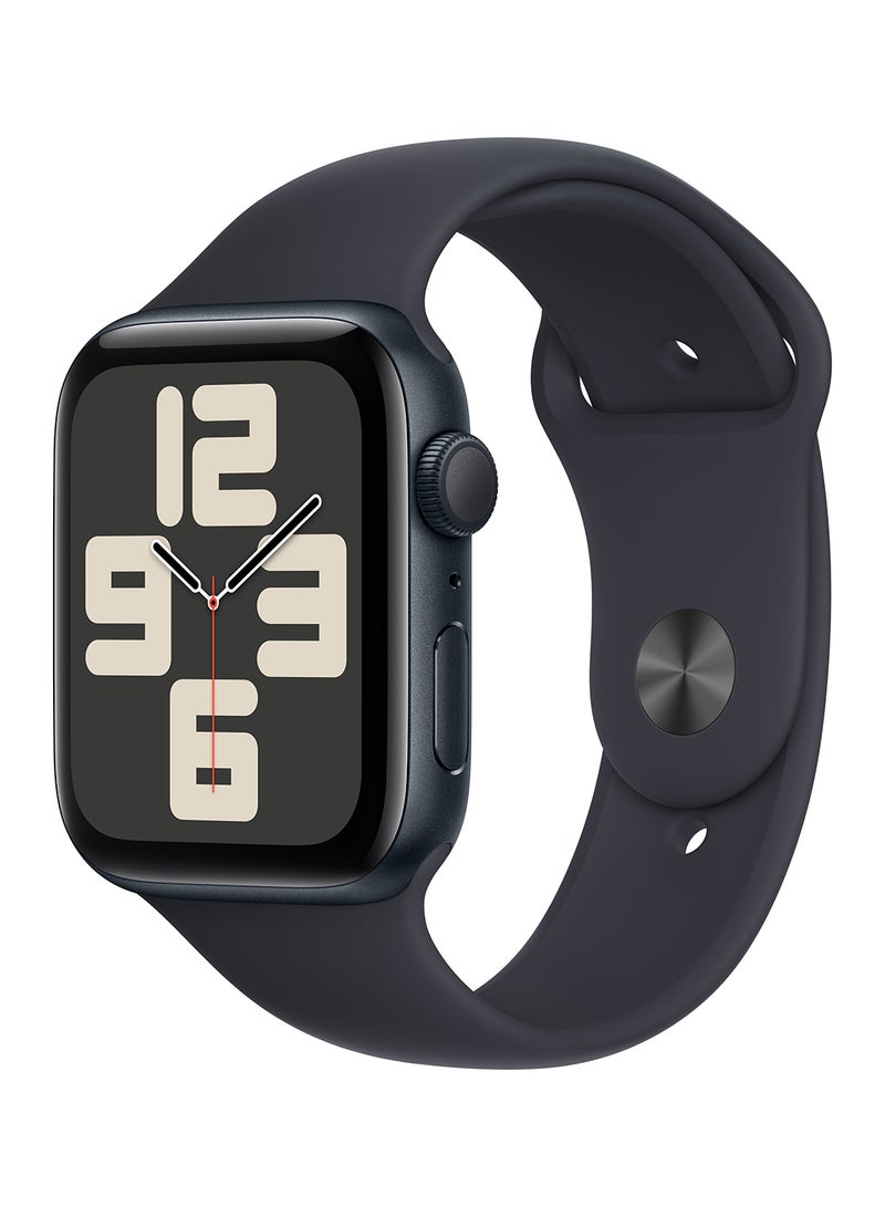 Apple - Watch SE (2023) GPS 44mm Midnight Aluminium Case With Midnight Sport Band - Image 1