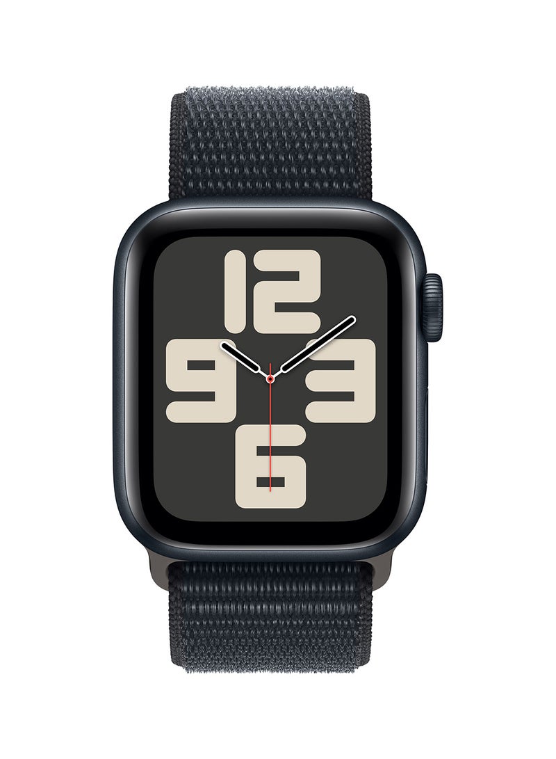Apple - Watch SE (2023) GPS + Cellular 40mm Midnight Aluminium Case With Midnight Sport Loop - Image 1