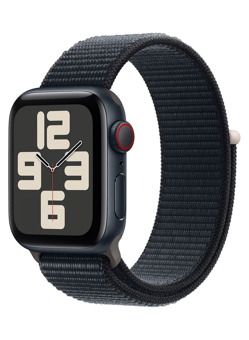 Apple - Watch SE (2023) GPS + Cellular 40mm Midnight Aluminium Case With Midnight Sport Loop - Image 1