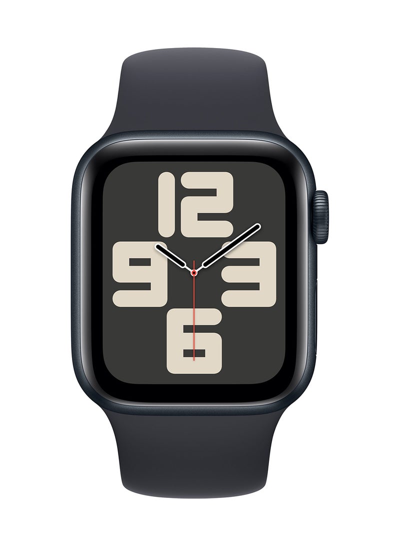Apple - Watch SE (2023) GPS 40mm Midnight Aluminium Case With Midnight Sport Band - Image 1