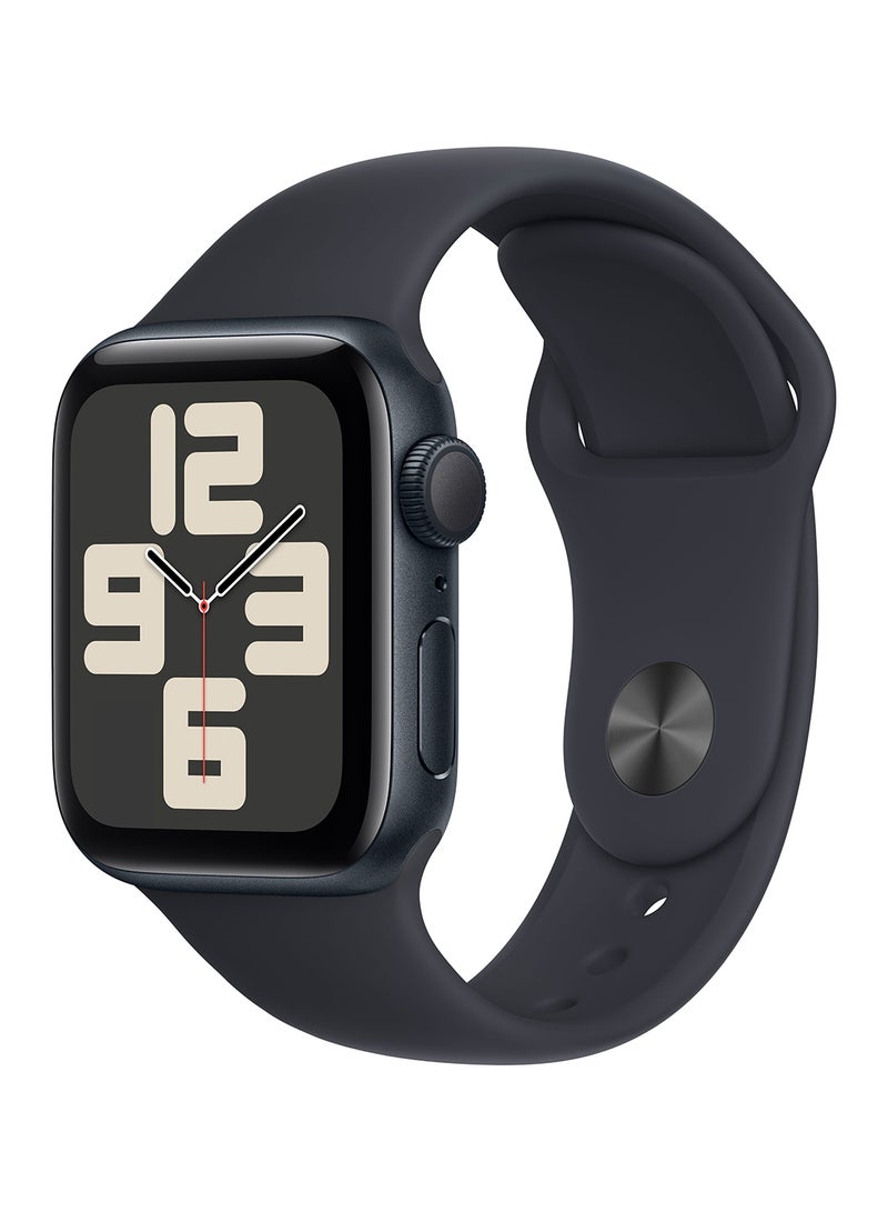 Apple - Watch SE (2023) GPS 40mm Midnight Aluminium Case With Midnight Sport Band - Image 1