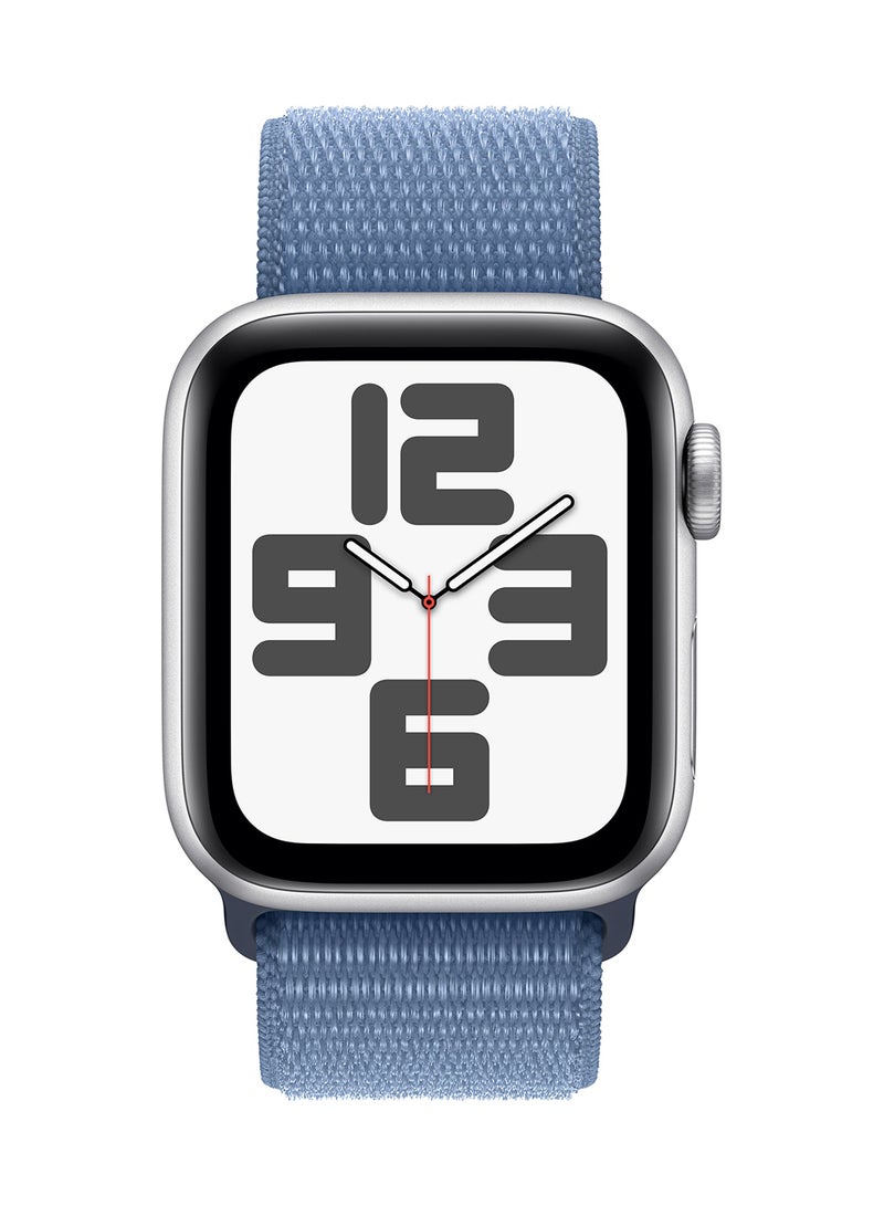 Apple Watch SE (2023) GPS + Cellular 40mm Silver Aluminium Case With Winter Blue Sport Loop  - Image 2