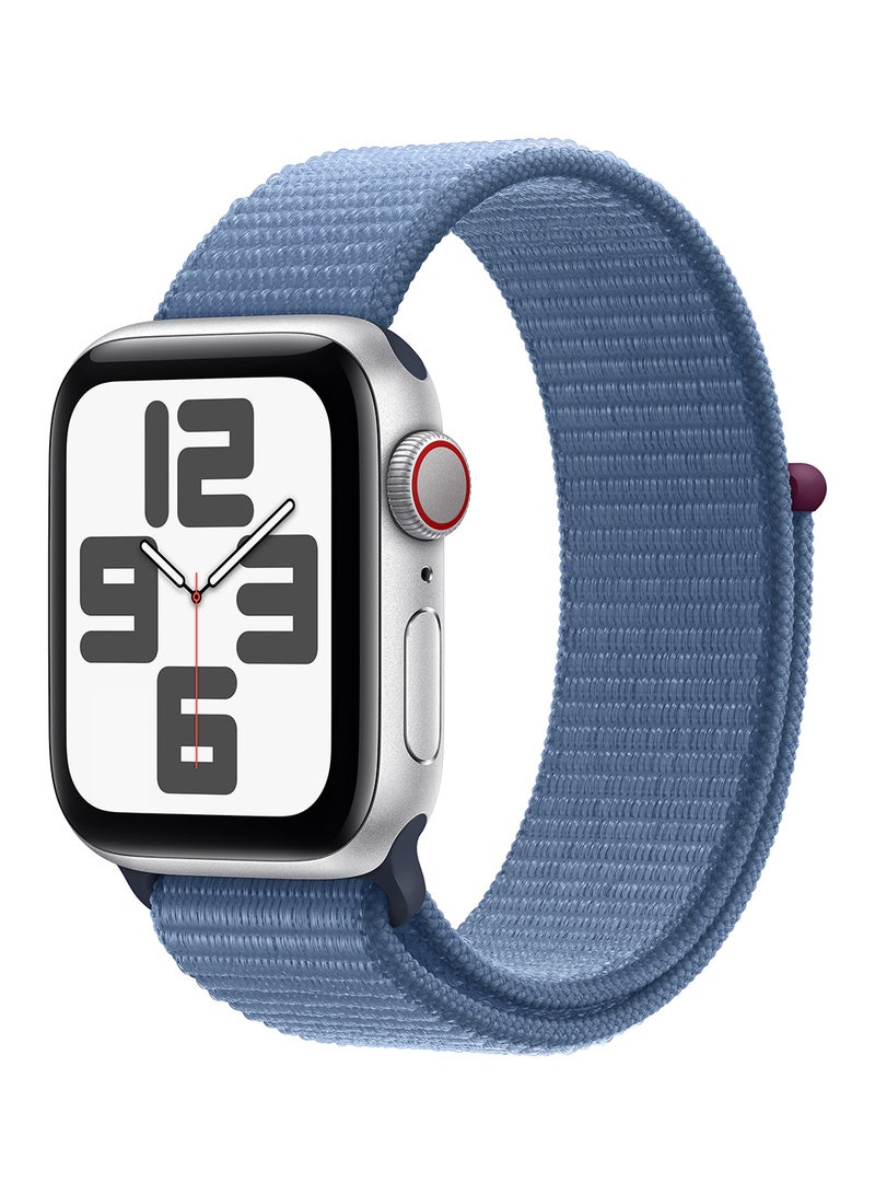 Apple Watch SE (2023) GPS + Cellular 40mm Silver Aluminium Case With Winter Blue Sport Loop  - Image 1