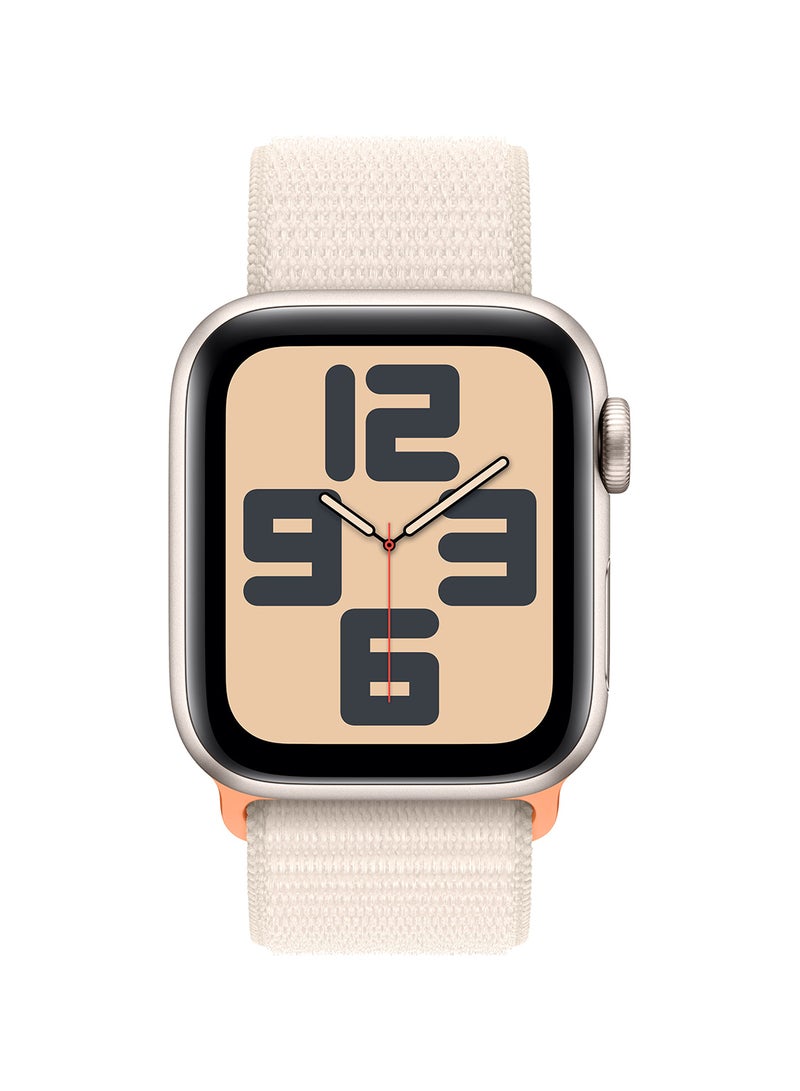 Apple Watch SE (2023) GPS + Cellular 40mm Starlight Aluminium Case With Starlight Sport Loop  - Image 2