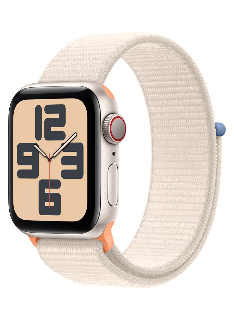 Apple Watch SE (2023) GPS + Cellular 40mm Starlight Aluminium Case With Starlight Sport Loop  - Image 1