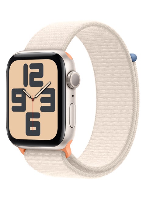 Watch SE (2023) GPS 44mm Starlight Aluminium Case With Starlight Sport Loop