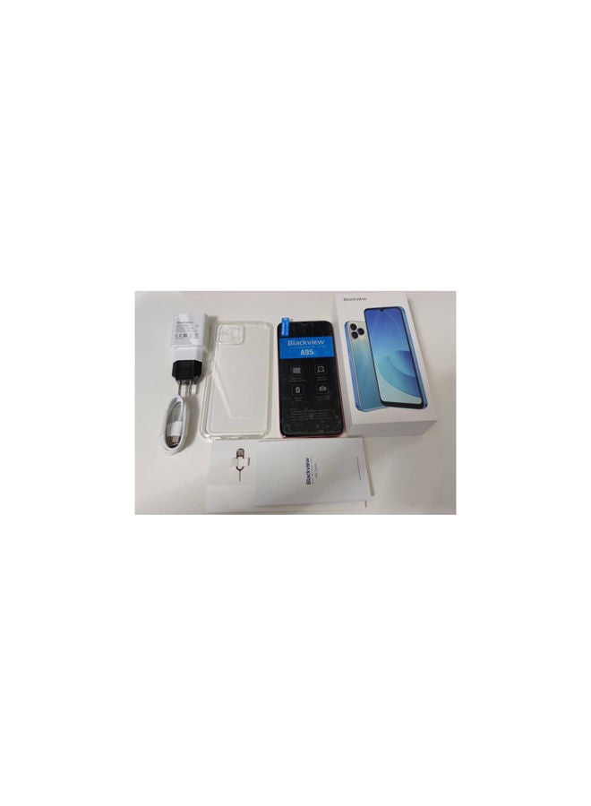 A95 Smartphone, Android 11 Phone(2022), 8+128GB, 4G Dual SIM with 20MP AI Triple Camera, 4380mAh 18W Charge, Face/Fingerprint ID,  - Black