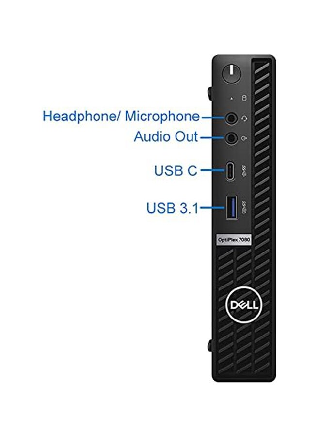 DELL - OptiPlex 7080 Micro Desktop Computer – 10th Gen Intel Core i5-10500 Upto 4.5 GHz - 16GB RAM 512GB NVMe SSD, DisplayPort 4K Monitor Support, HDMI, AX Wi-Fi, Bluetooth - Windows 10 Pro english black - Image 1