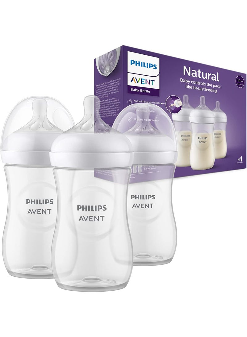 PHILIPS AVENT Natural Response Baby Bottle 260 Ml Baby Milk Bottle For 1 Month+ And Up BPA Free  - Image 2