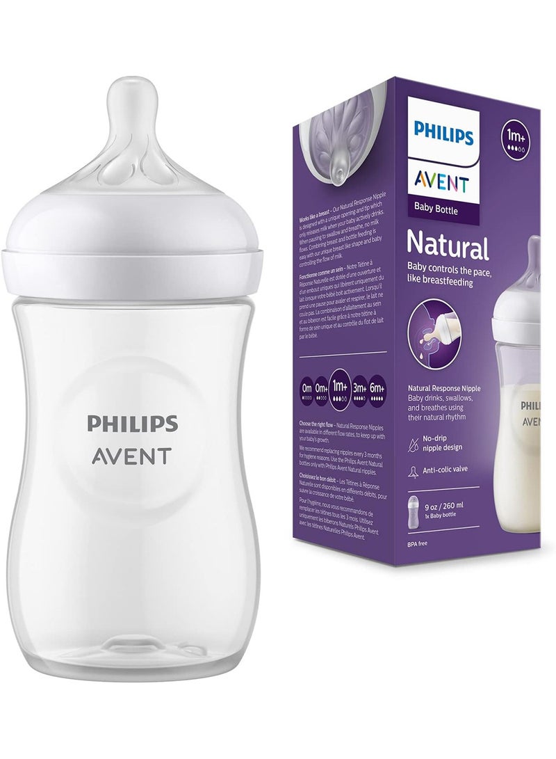 PHILIPS AVENT Natural Response Baby Bottle 260Ml Baby Milk Bottle For Newborns And Up Bpa Free  - Image 2