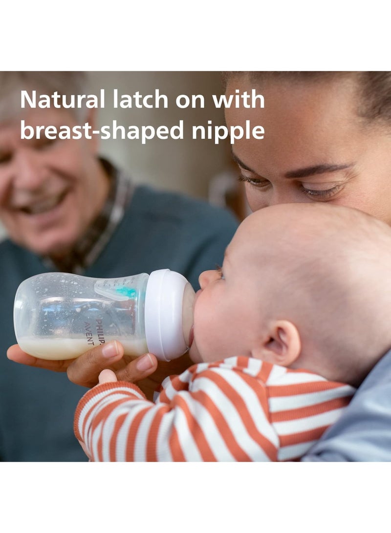 Natural Response Baby Bottle 260Ml Baby Milk Bottle With Airfree Vent Bpa Free For Newborn Babies Elephant Pattern