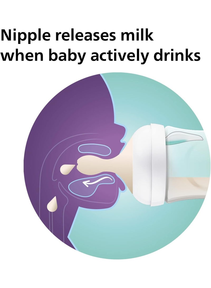 Natural Response Baby Bottle 260Ml Baby Milk Bottle With Airfree Vent Bpa Free For Newborn Babies Elephant Pattern
