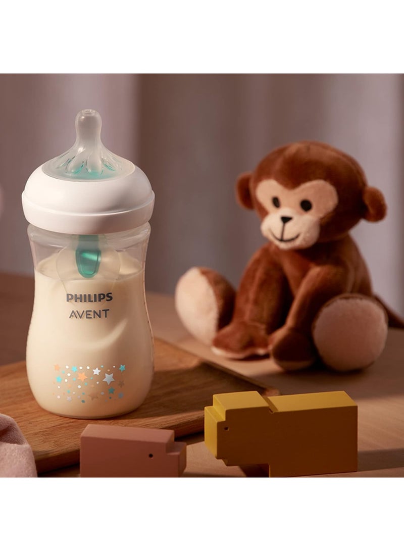 PHILIPS AVENT - Natural Response Baby Bottle 260Ml Baby Milk Bottle With Airfree Vent Bpa Free For Newborn Babies Bear Pattern - Image 1
