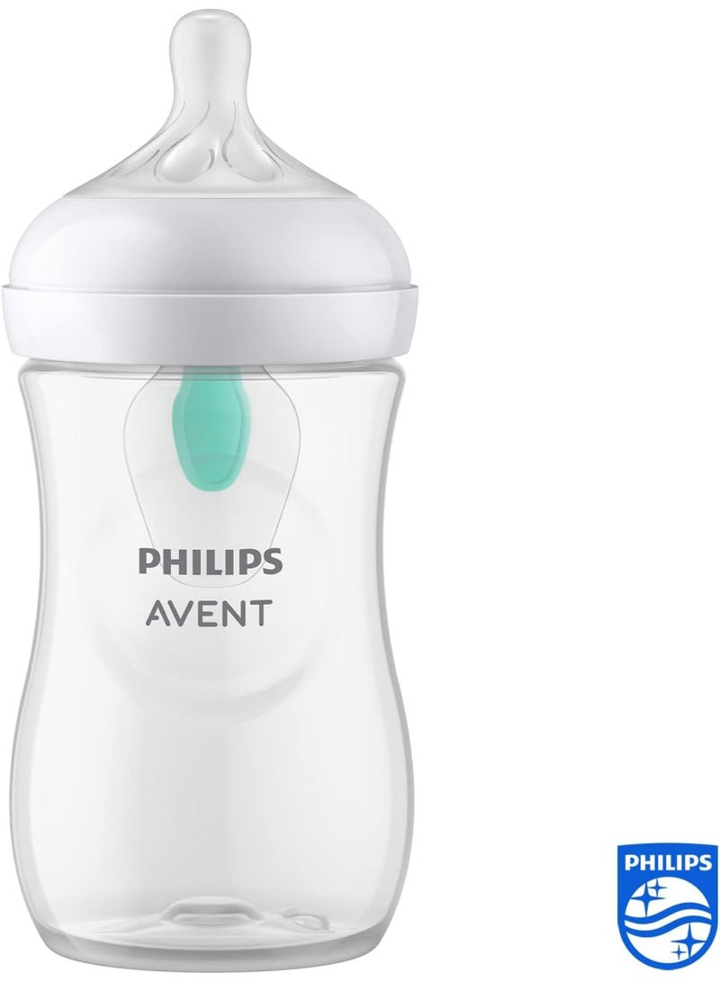 زجاجة حليب الأطفال ذات الاستجابة الطبيعية سعة 260 مل مع فتحة تهوية خالية من مادة BPA للأطفال حديثي الولادة - Image 2