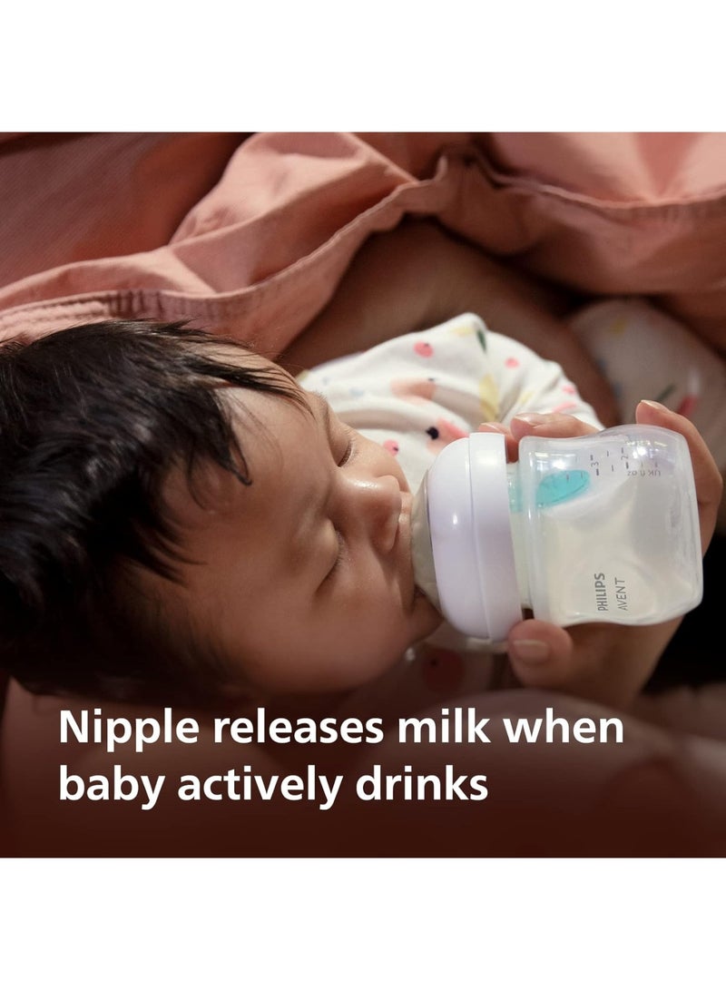 زجاجة حليب الأطفال ذات الاستجابة الطبيعية سعة 260 مل مع فتحة تهوية خالية من مادة BPA للأطفال حديثي الولادة - Image 5