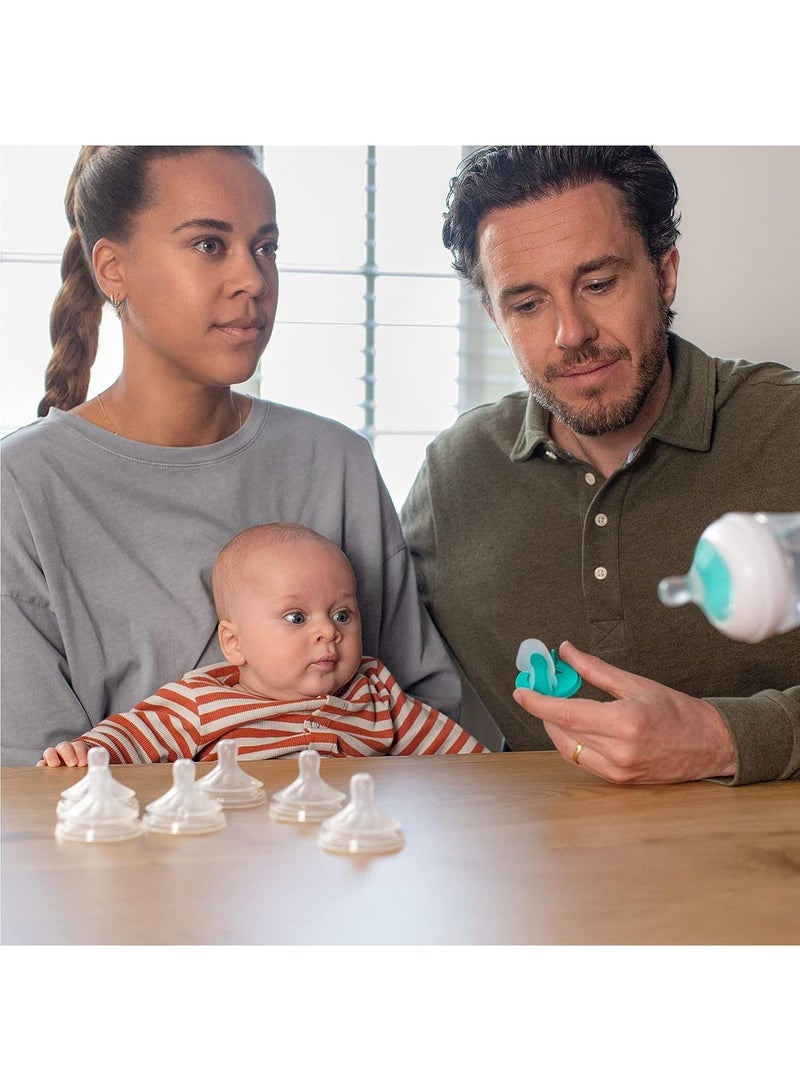 زجاجة حليب الأطفال ذات الاستجابة الطبيعية سعة 260 مل مع فتحة تهوية خالية من مادة BPA للأطفال حديثي الولادة - Image 3