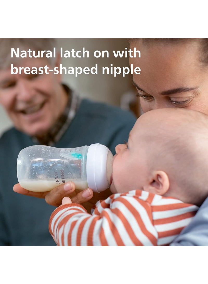 Philips Avent Airfree Vent Baby Bottle Newborn Gift Set 4 Baby Milk Bottles With Airfree Vent Ultrasoft Pacifier And Bottle Brush Babies - Image 4