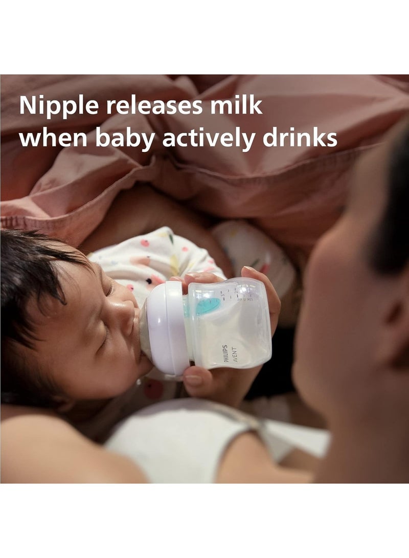 Philips Avent Airfree Vent Baby Bottle Newborn Gift Set 4 Baby Milk Bottles With Airfree Vent Ultrasoft Pacifier And Bottle Brush Babies - Image 5