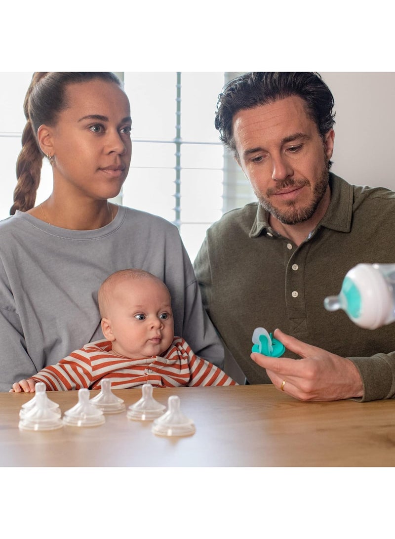 Philips Avent Airfree Vent Baby Bottle Newborn Gift Set 4 Baby Milk Bottles With Airfree Vent Ultrasoft Pacifier And Bottle Brush Babies - Image 3