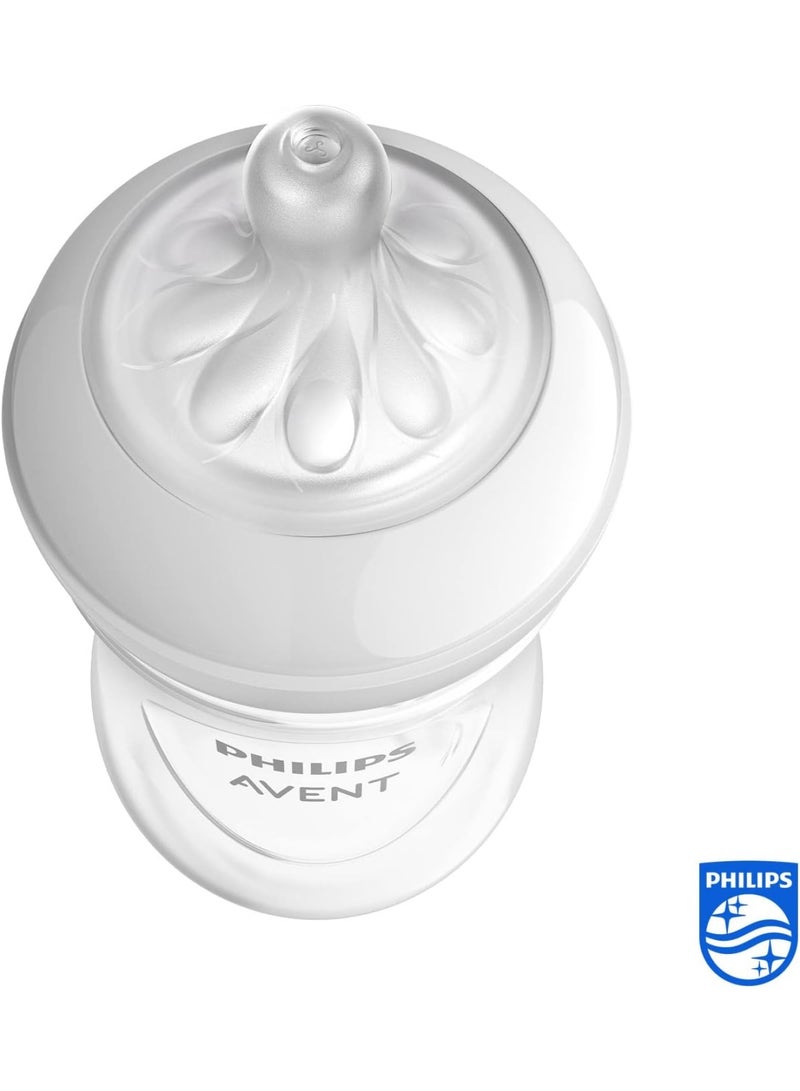 مجموعة هدايا حديثي الولادة من زجاجات الأطفال مكونة من 4 زجاجات حليب أطفال ولهاية فائقة النعومة وفرشاة زجاجة للأطفال - Image 2