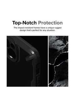 Ringke Fusion-X Compatible For iPhone 15 Case Transparent Hard Soft Flexible TPU Bumper Scratch Resistant Shockproof Protection Back Cover Black  - Image 2