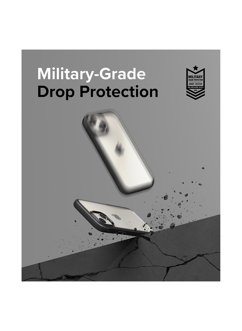 Ringke Fusion Bold Compatible With iPhone 15 Plus Case Firm Grip Frame Style Anti-Yellowing Clear Transparent Hard Shockproof Bumper + Back Cover Black - Image 4