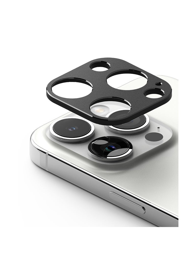 Ringke - Camera Styling Compatible With iPhone 15 Pro Max, 15 Pro Aluminum Frame Lens Protector Black - Image 1