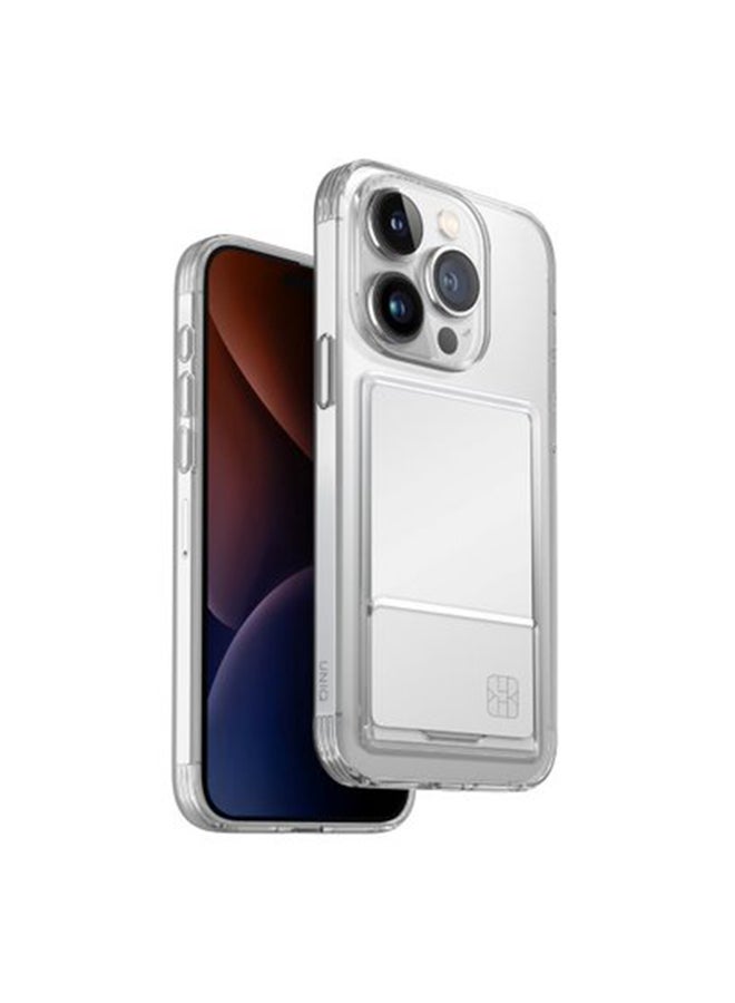 غطاء حماية هجين لجهاز iPhone 15 Pro Air Fender Id بلون بني شفاف