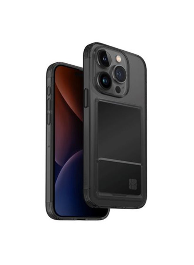 يونيك غطاء Air Fender الهجين لجهاز iPhone 15 Pro باللون الرمادي الدخاني الملون