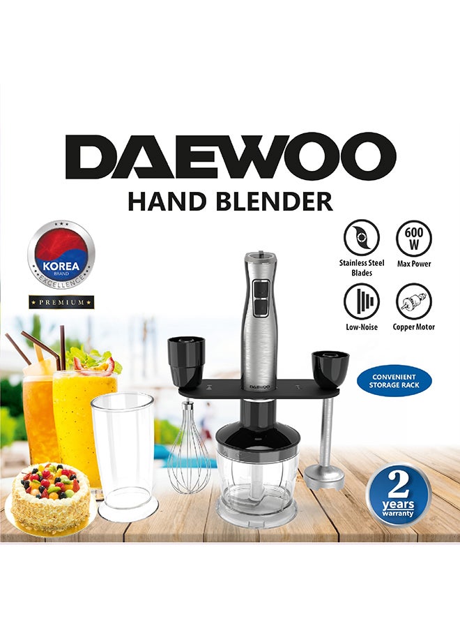 DAEWOO - 3 In 1 Hand Blender DHB-102A Sliver - Image 1