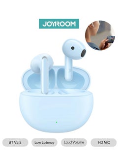 JOYROOM FB2 Bluetooth 5.3 Headphones 65ms Low Latency IPX5 Waterproof DNS Call Enhancement Instant Flash Charge Hifi True Wireless Earbuds Suitable for Men Women Earphones with Charging Box Blue  - Image 1