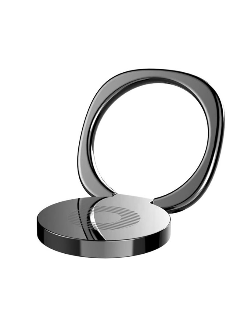 Baseus Phone Ring Holder, 180 Degree Rotation Metal Finger Grip Adjustable Cellphone Stand For Magnetic Car Mount, Compatible With iPhone, Galaxy, Pixel, HUAWEI, Xiaomi, Oppo And More Smartphone Black  - Image 1