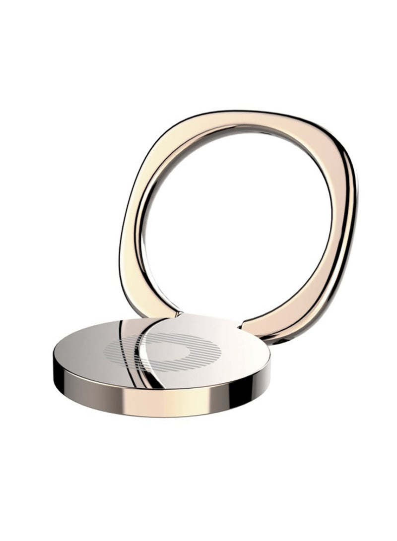 Baseus Phone Ring Holder 360 Degree Rotation Metal Finger Grip Adjustable Cellphone Stand For Magnetic Car Mount Compatible With iPhone Galaxy Pixel HUAWEI Xiaomi OPPO And More Smartphone Gold - Image 1