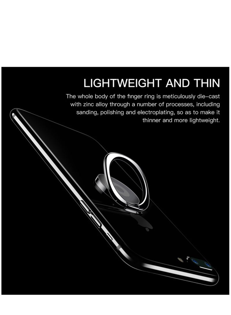 Baseus Phone Ring Holder 360 Degree Rotation Metal Finger Grip Adjustable Cellphone Stand For Magnetic Car Mount Compatible With iPhone Galaxy Pixel HUAWEI Xiaomi OPPO And More Smartphone Gold - Image 3