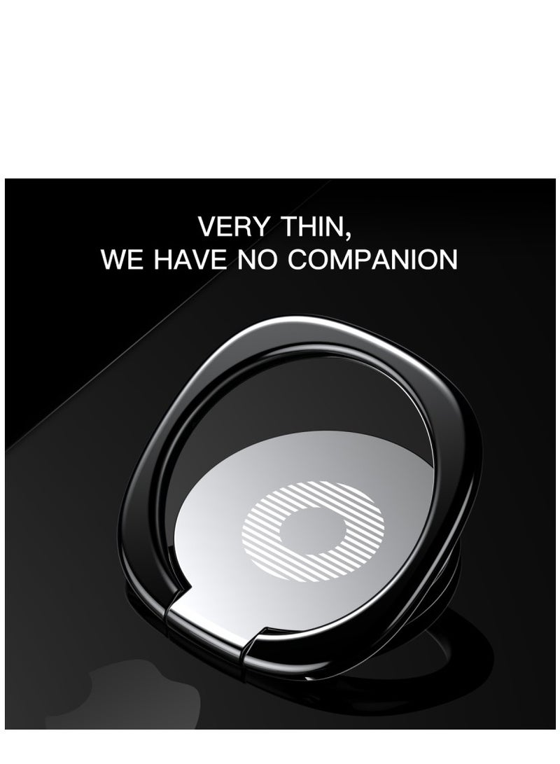 Baseus Phone Ring Holder 360 Degree Rotation Metal Finger Grip Adjustable Cellphone Stand For Magnetic Car Mount Compatible With iPhone Galaxy Pixel HUAWEI Xiaomi OPPO And More Smartphone Silver  - Image 2