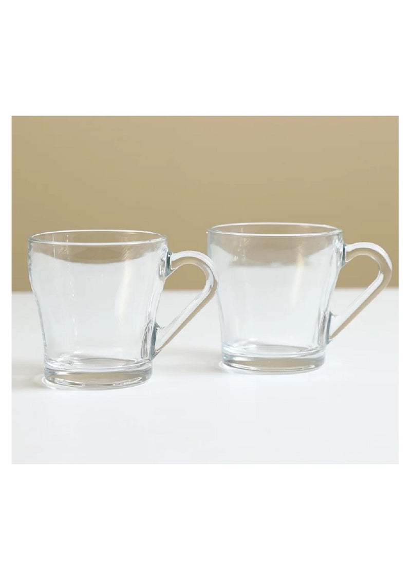 باساباتشي 2-Piece Chroma Glass Mug 205 ml Clear - Image 2