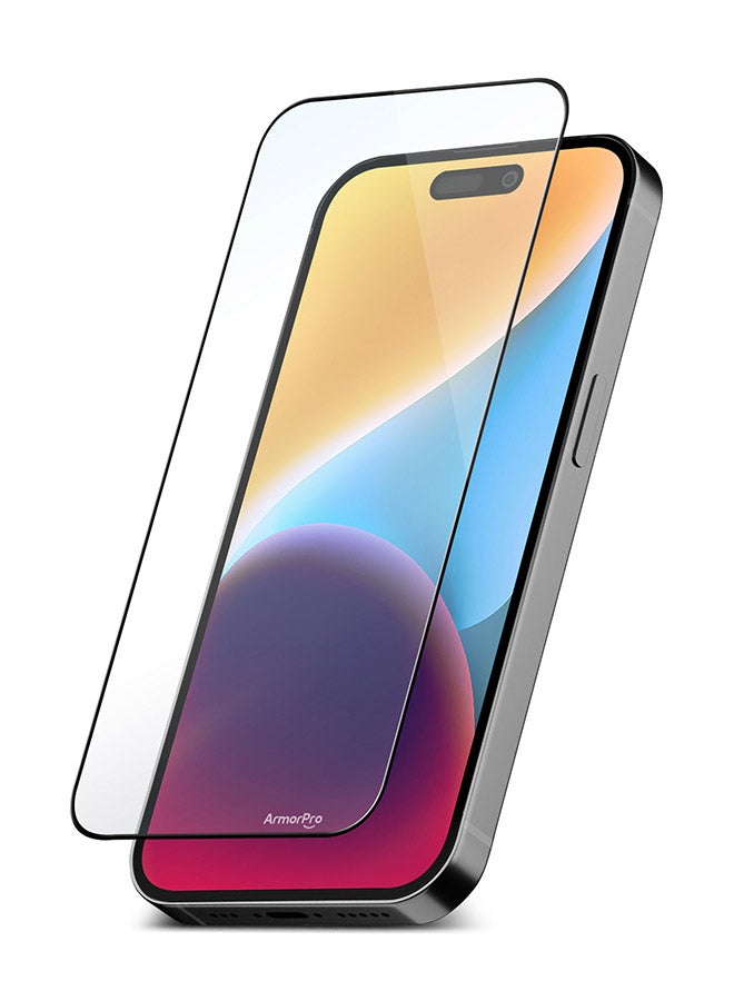 ارمور برو واقي شاشة من الزجاج المقوى لهاتف iPhone 15 HD من الحافة إلى الحافة - Image 4