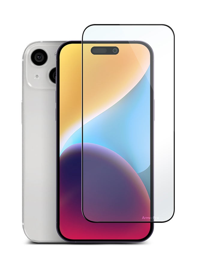 ارمور برو واقي شاشة من الزجاج المقوى لهاتف iPhone 15 HD من الحافة إلى الحافة - Image 1