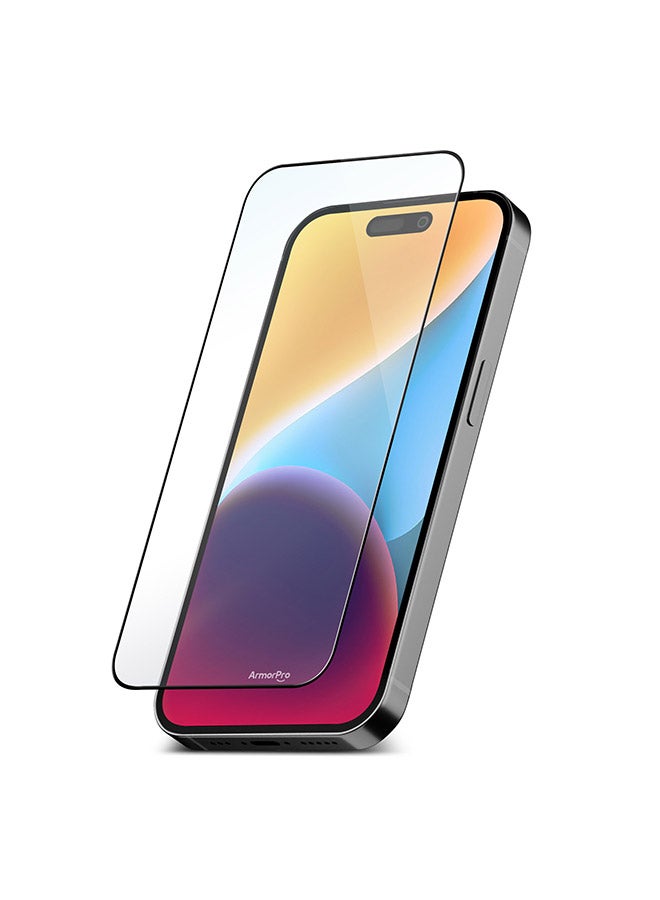 ارمور برو واقي شاشة من الزجاج المقوى لهاتف iPhone 15 Plus HD من الحافة إلى الحافة - Image 4