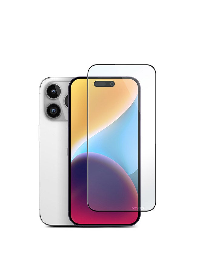 ارمور برو واقي شاشة من الزجاج المقوى لهاتف iPhone 15 Pro HD من الحافة إلى الحافة - Image 1
