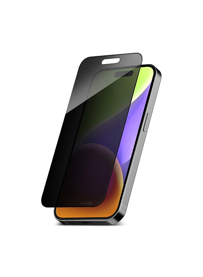 ارمور برو واقي شاشة زجاجي مقوى لهاتف iPhone 15 مع حماية من الحافة إلى الحافة - Image 4