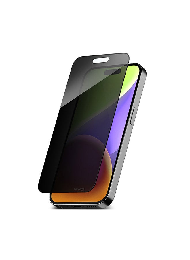 ارمور برو واقي شاشة زجاجي مقوى لهاتف iPhone 15 Pro مع حماية من الحافة إلى الحافة - Image 4