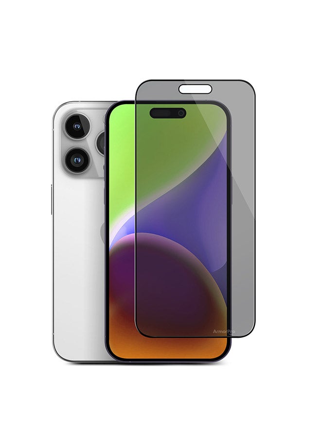 ارمور برو واقي شاشة من الزجاج المقوى لهاتف iPhone 2023 مقاس 6.7 بوصات (15 Pro Max) من الحافة إلى الحافة - Image 1