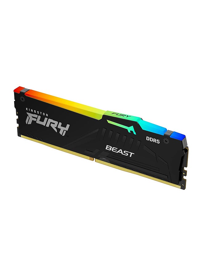 كينغستون - Fury Beast 32GB 6000MT/s DDR5 CL40 RGB Desktop Memory Single Module | Infrared syncing Intel XMP | Plug n Play | KF560C40BBA-32 - Image 1