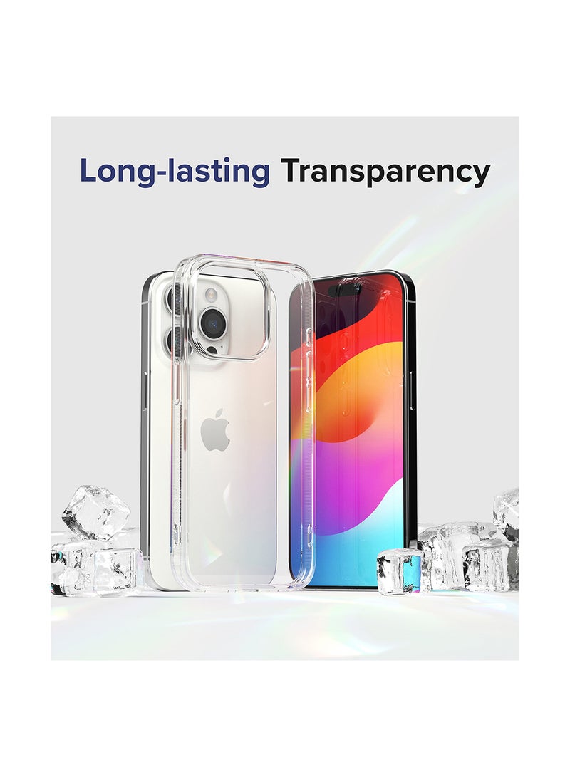 Fusion Compatible With iPhone 15 Pro Max Case Transparent Hard Soft Flexible TPU Bumper Scratch Resistant Natural Form Back Cover Clear